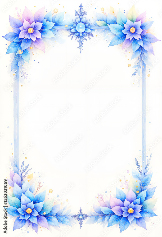 Elegant wedding announcement background with floral border, sophistication Elegant wedding announcement background with floral border, sophistication