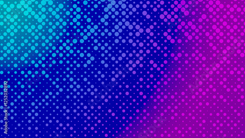 vivid abstract blue background with halftone dots