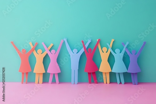 Colorful People Celebrating Teamwork Success1 photo