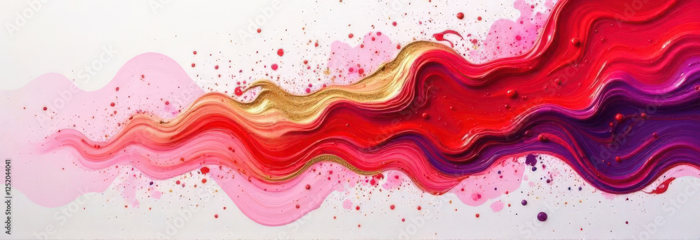 Fototapeta premium Creative Chaos in Vibrant Abstract Paint Strokes