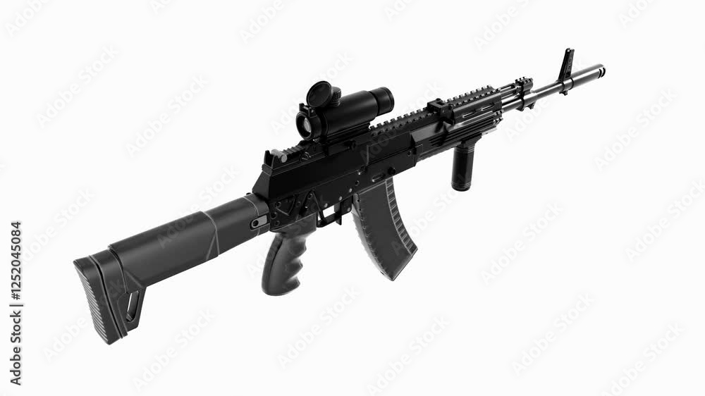 3d render assault rifle isolated on white 3d render assault rifle isolated on white