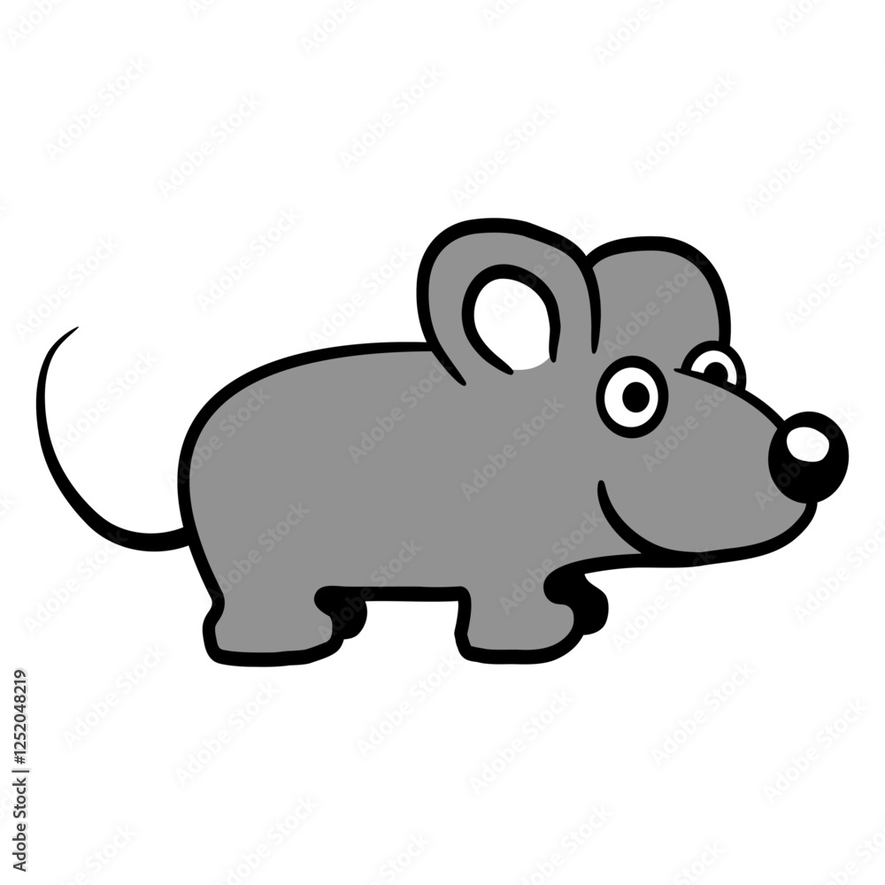 Naklejka premium Mouse Mice Cute Little Rat Rodent Friendly Sweet Design Lover Art Vector Illustration Card T-Shirt Poster Sticker Graphic Print Decorative Drawing Isolated Logo Decoration Symbol Creative Cool Style 