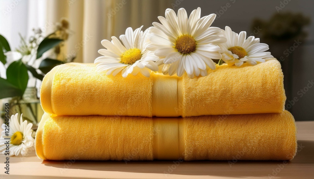 towels and flower towels and flower