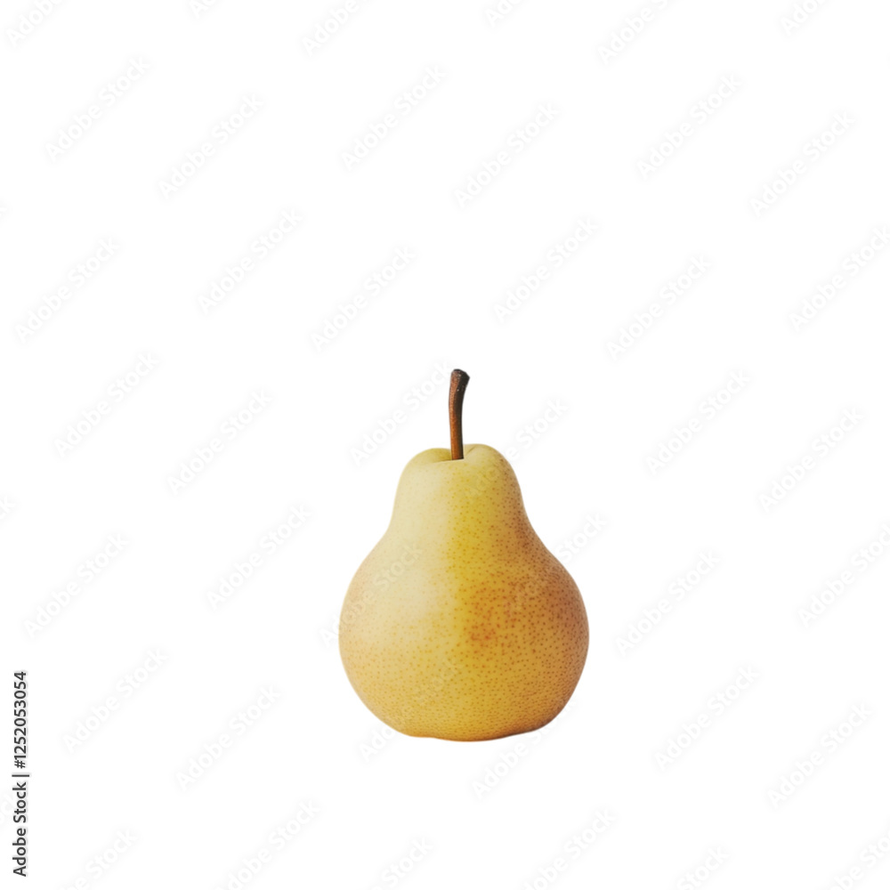 Single Yellow Pear with a Slight Blush Isolated on Transparent Background Single Yellow Pear with a Slight Blush Isolated on Transparent Background