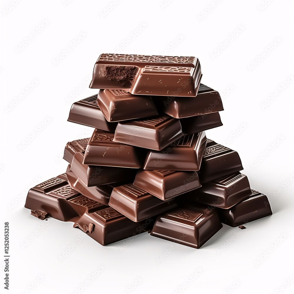 Fototapeta premium a stack of chocolate bars