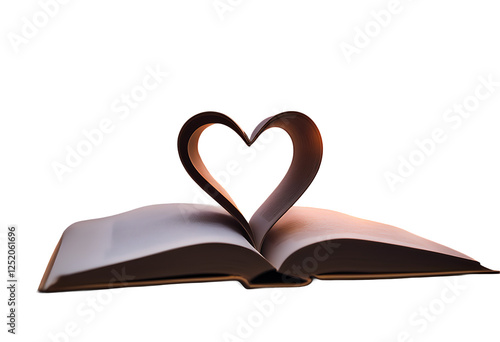 Obraz na płótnie cognition love education day open abstract nubes book poetry page paper sunset literature valentine shape appreciation bible february soul beach background old reading concept beautiful heart w salonie