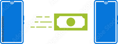 Money Transfer Showing Digital Transactions Icon