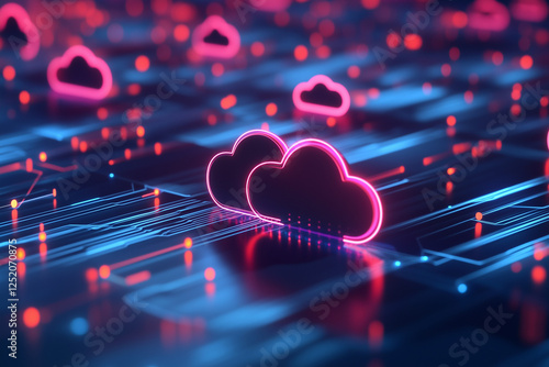 red heart on black background