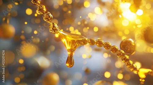 Yellow Essence Drop Falling Slowly