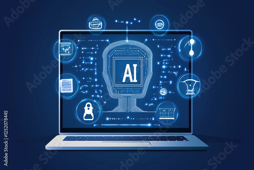 laptop with world map