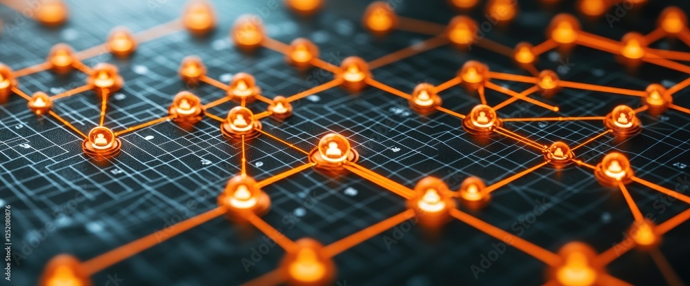 Obraz premium Network Connections: Global Linkages