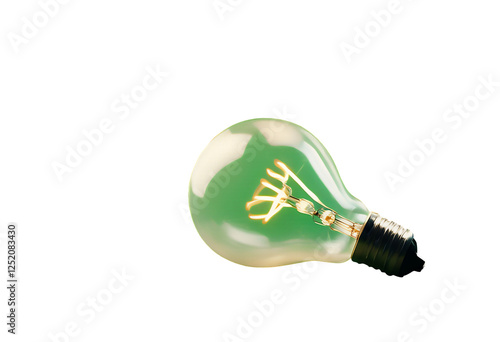 Obraz na płótnie beautiful copy background imagination light bulb space idea efficiency good electricity energy bright turn electric colourful on advertising economical ecology beauty efficient glowing green w salonie