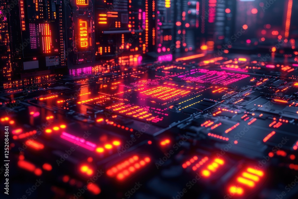 Neon Circuitry Glows Brightly Neon Circuitry Glows Brightly
