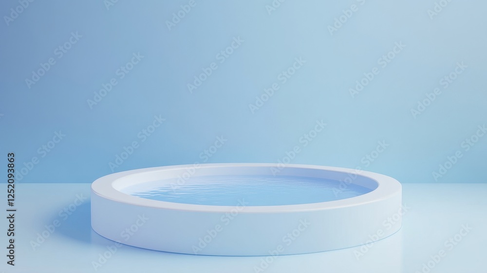Minimalist blue pool rendering simple design water Minimalist blue pool rendering simple design water