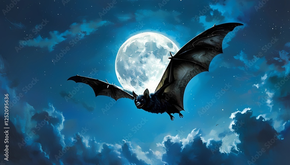 Fototapeta premium bat on the moon
