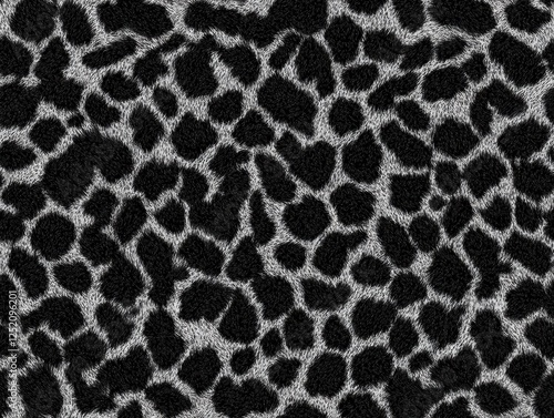 Textured black and gray leopard pattern fabric creating a stylish and modern look