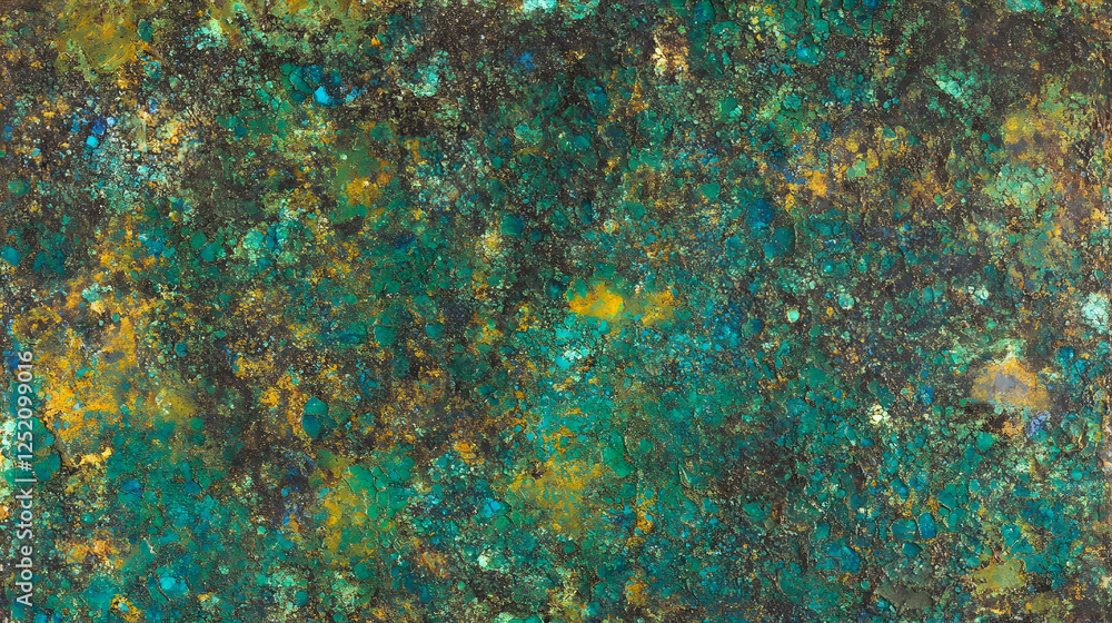 Teal and gold textured surface Teal and gold textured surface