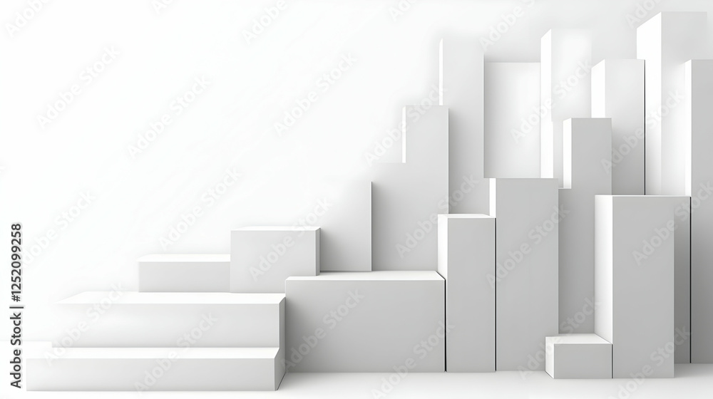 White geometric shapes background. Product display White geometric shapes background. Product display