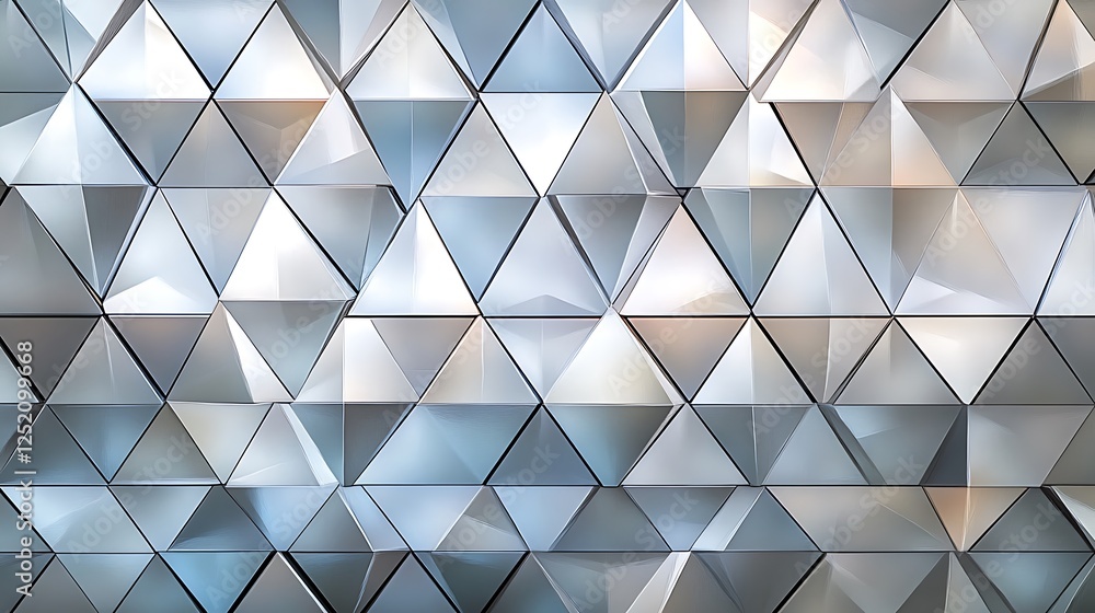 Obraz premium A geometric pattern of triangles and diamonds that creates an optical shifting effect.