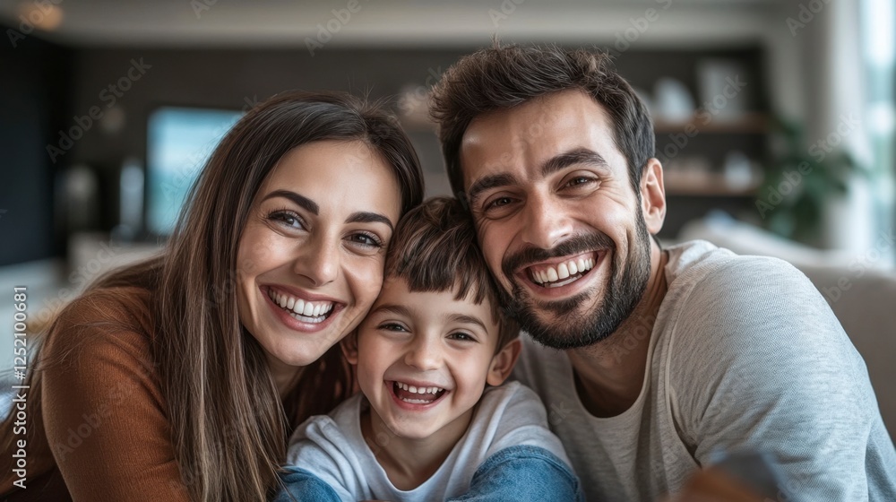 Happy Family Laughing During Game Night At Home Happy Family Laughing During Game Night At Home