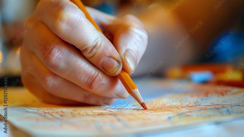 Obraz premium hand with pencil