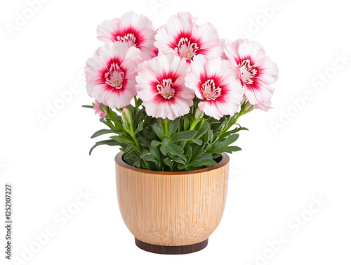 Wallpaper Mural Beautiful pink and white flowers in a decorative pot indoor setting floral arrangement Torontodigital.ca