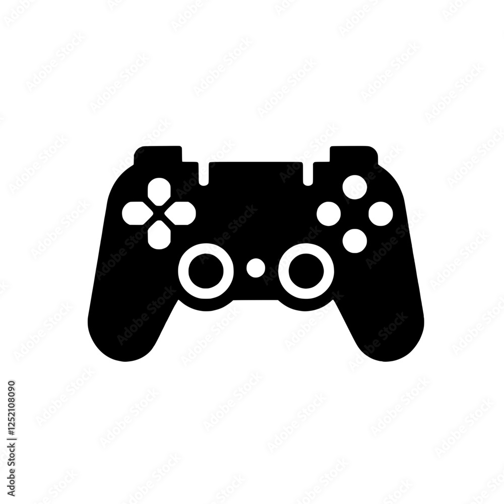 Game On: A bold and iconic black silhouette of a gaming controller, symbolizing the thrill of competition, immersion, and the joy of gaming. Game On: A bold and iconic black silhouette of a gaming controller, symbolizing the thrill of competition, immersion, and the joy of gaming.