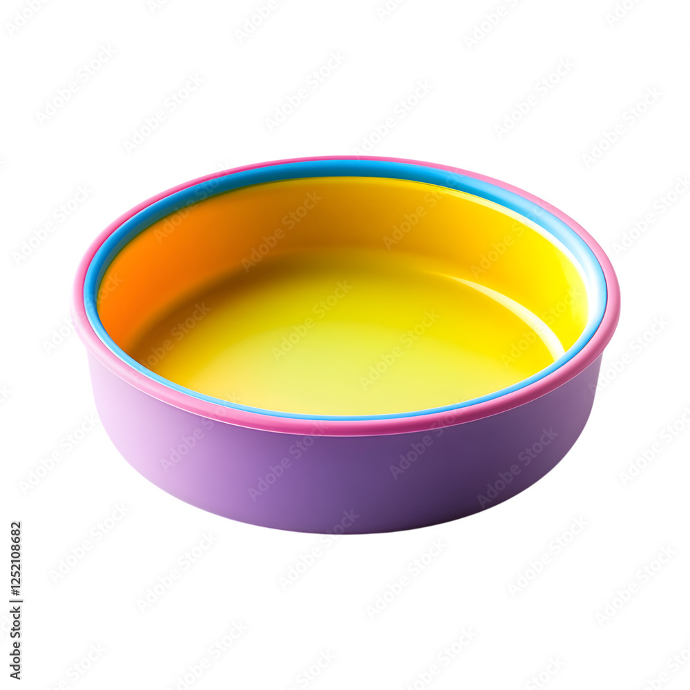 Vibrant Silicone Round Cake Pan Isolated on Transparent Background Vibrant Silicone Round Cake Pan Isolated on Transparent Background