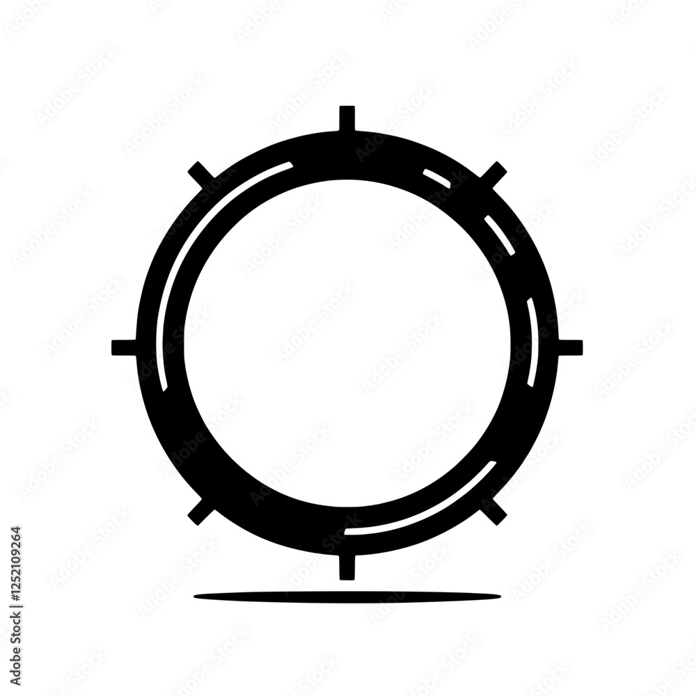 Circular Target Icon: A minimalist design featuring a bold black circular target icon, symbolizing aim, focus, and precision. Perfect for presentations, websites. Circular Target Icon: A minimalist design featuring a bold black circular target icon, symbolizing aim, focus, and precision. Perfect for presentations, websites.