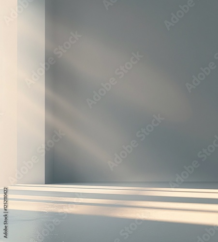 a room with light shining through the walls