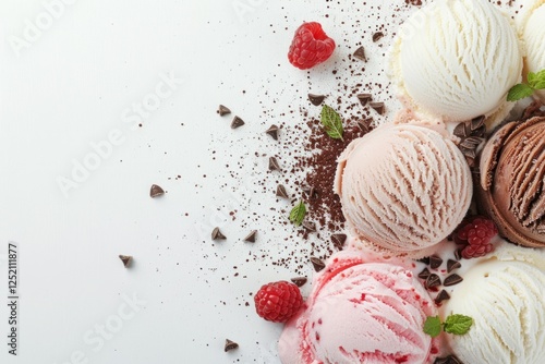 Wallpaper Mural Photo of Ice creme with fruit flavour. Image illustrated food for advertisement Torontodigital.ca