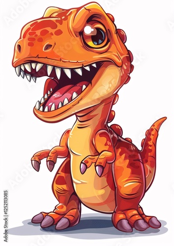 a cartoon dinosaur with sharp teeth