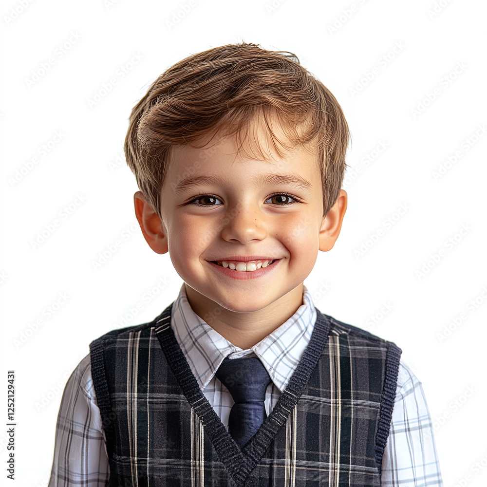 Happy smiling schoolboy in uniform isolated on white background. Happy smiling schoolboy in uniform isolated on white background.
