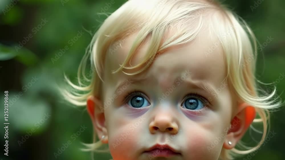 A cute little baby. close-up of the face. bright expressive eyes.
A cute little baby. close-up of the face. bright expressive eyes.
