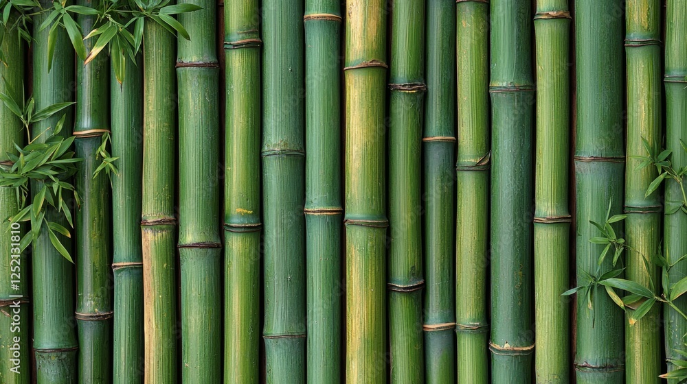Lush Green Bamboo Fence Background Texture Lush Green Bamboo Fence Background Texture