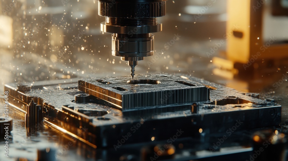 A hybrid metal fabrication process combining laser deposition and CNC finishing. A hybrid metal fabrication process combining laser deposition and CNC finishing.