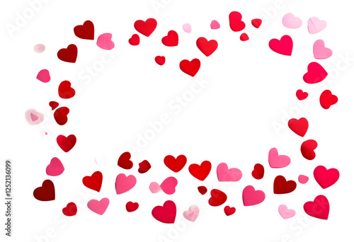Obraz na płótnie valentine hand-made banner heart modern stylish s february lay background flat love paper red mother creative decoration hearts valentines 14 composition pink greeting happy letter cute day cutouts w salonie