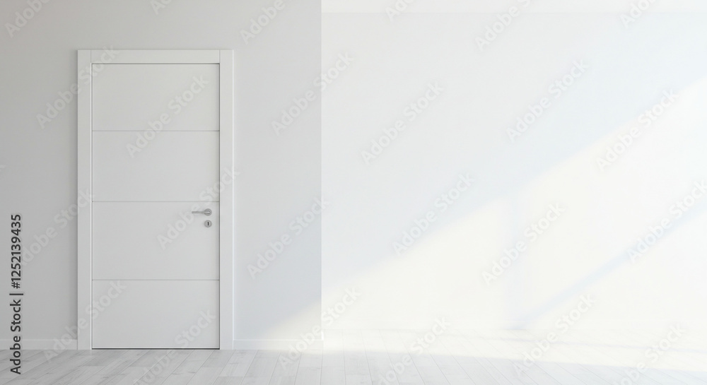 door in a white wall door in a white wall