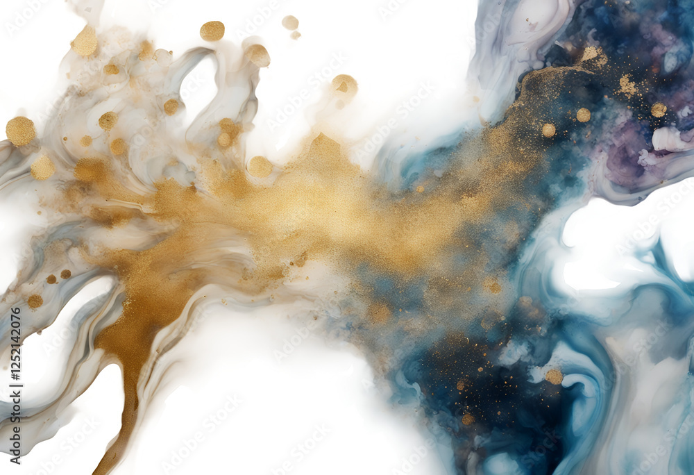 smoke blot wave watercolor cloud texture abstract smear alcohol glitter background ink draw acrylic art marble graphic landscape painting palette panting color canvas colours glistering gold flow