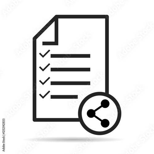 In compliance icon shadow sign, company passed inspection symbol, complete checkmark vector .