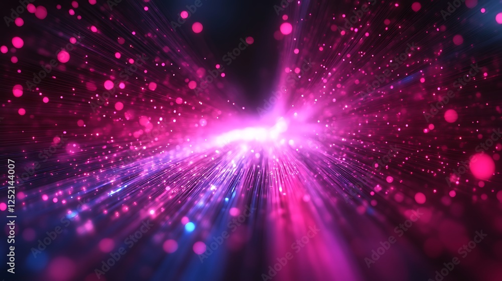 Fototapeta premium Abstract Pink and Blue Light Streaks Background