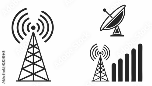 Simple Icons Representing Communication Systems