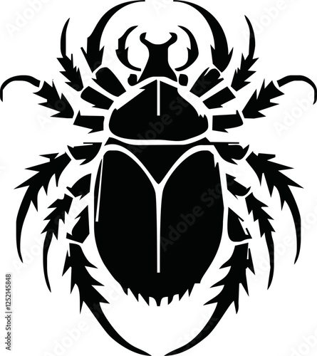 Bug silhouette isolated on white background. Bug icon vector illustration design