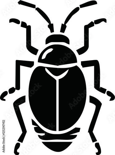 Bug silhouette isolated on white background. Bug icon vector illustration design