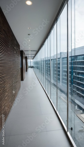 modern office building corridor corridor modern hallway glasses interior floor bright nobody perspective business entrance hall building reflections architecture empty office desk reception area
