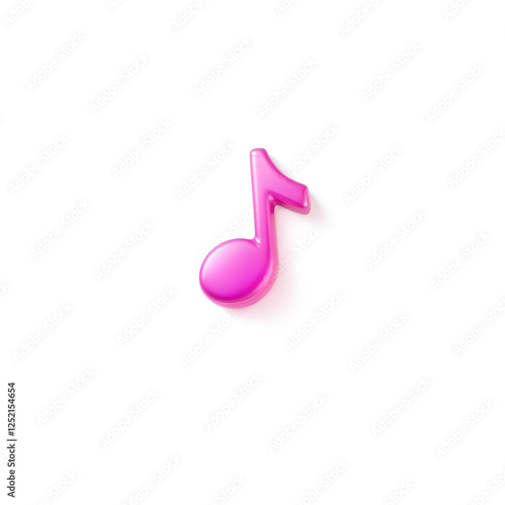 Glossy pink music note icon in a minimalistic digital style, perfect for multimedia projects. Generative AI Glossy pink music note icon in a minimalistic digital style, perfect for multimedia projects. Generative AI