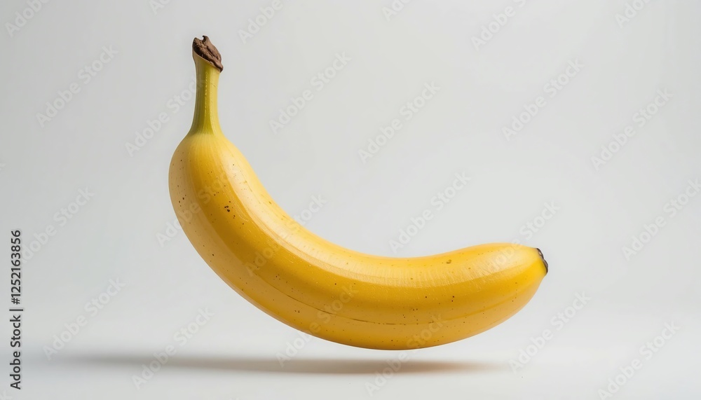 Single Ripe Yellow Banana Isolated on White Background Fresh Fruit Healthy Food Single Ripe Yellow Banana Isolated on White Background Fresh Fruit Healthy Food