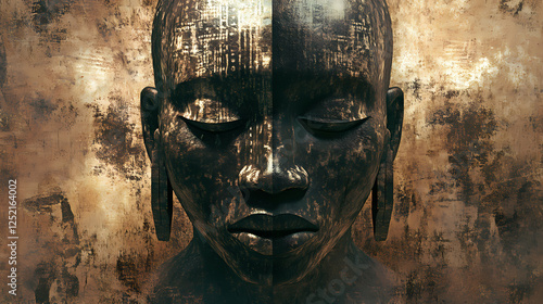 Symmetry in african tribal masks and sculpture, analyze how symmetry is incorporated into african tribal masks and sculptures. Ritualistic Symmetry. Illustration