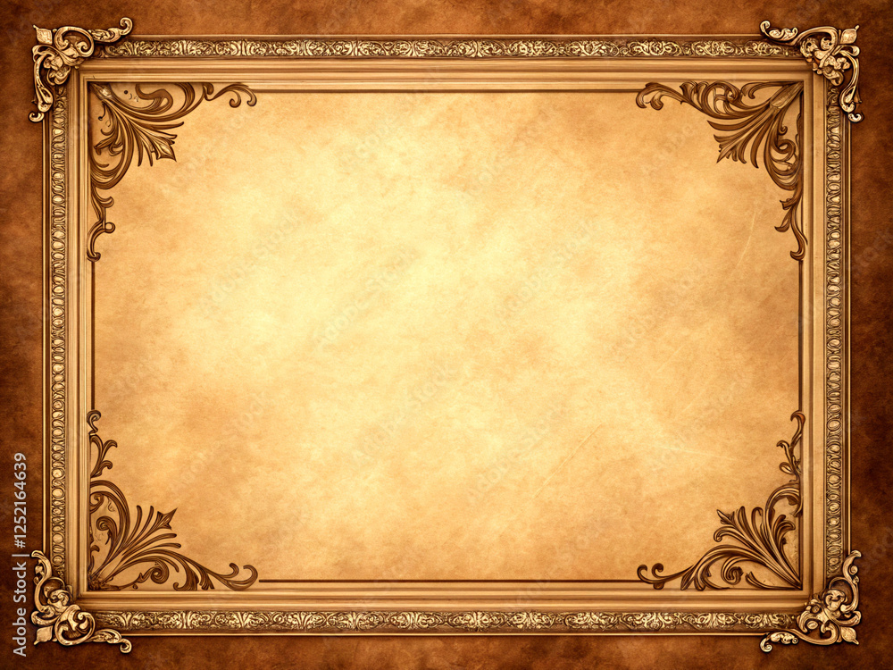 Obraz premium vintage gold frame