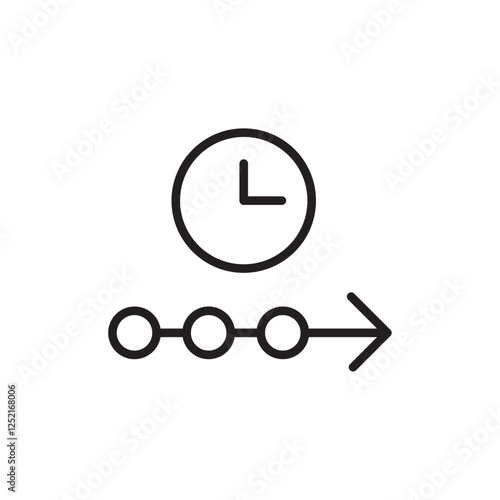 Timeline icon Thin isolated logo